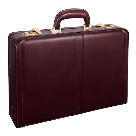 A1 Luggage 3.5 in. Reagan Leather Attach Briefcase, Burgundy - V Series A12611595